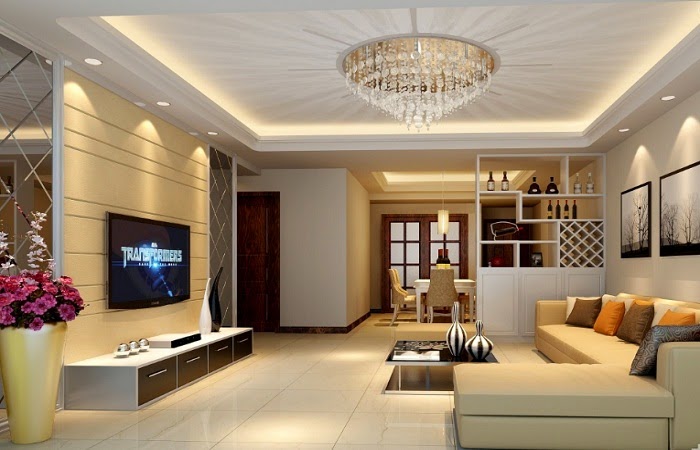Xu hướng lựa chọn đèn led ốp trần phòng khách đẹp, hiện đại