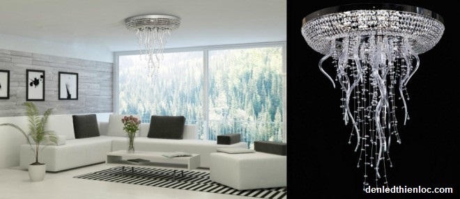 Mẫu đèn led trang trí phòng khách đẹp, hiện đại và đơn giản