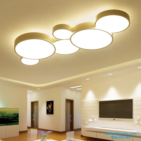 Bí quyết chọn đèn led ốp trần phòng khách siêu đẹp, hiện đại