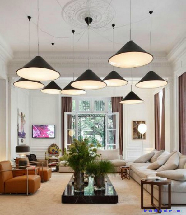 Mẫu đèn led trang trí phòng khách đẹp, hiện đại và đơn giản